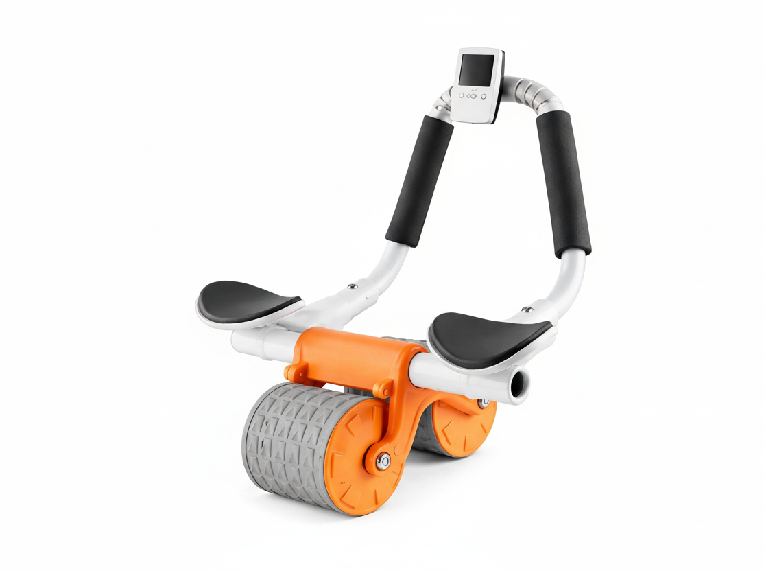 Rodillo Abdominal con Rebote Automático y Soporte de Codos