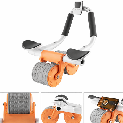 Rodillo Abdominal con Rebote Automático y Soporte de Codos
